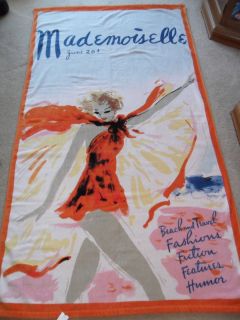 CONDE NAST Mademoiselle Vintage Cover Huge 40x70 Velour Beach Towel