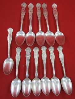 ONEIDA US STATE COLLECTOR SPOONS Silverplate New York New