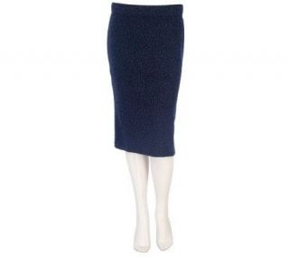 Susan Graver Double Knit Jacquard Printed Pull on Skirt —