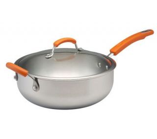 Rachael Ray Stainless Steel Cookware 6 Qt. Covered Chefs Pan