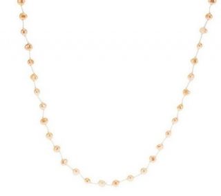 Lee Sands Side Drill Cultured Pearl Double Knot Necklace —