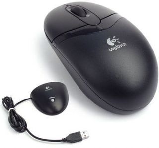 Logitech Cordless Optical Wireless Mouse Black PC Mac