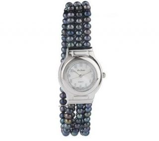 Lee Sands Cultured Freshwater Pearl Watch —