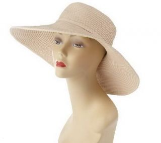 San DiegoHatCo. UPF 50 Wide Brim Ribbon Hat w/ AdjustableStrap