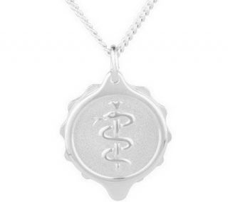 SOS Emergency St. Steel Medical ID Necklace with Pen —