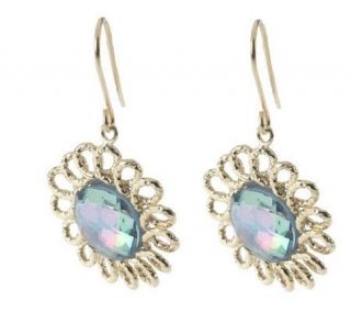 VicenzaGold 6.40 cttw Quartz Flower Earrings 14K Gold —