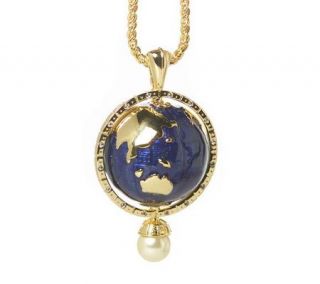 Kenneth Jay Lanes World Peace Pendant with 34 Chain —