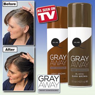 Gray Away Root Concealer Hair Coloring as Seen on TV Color Grey Brown
