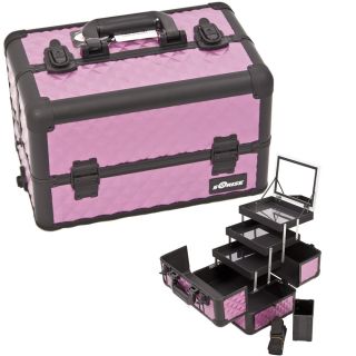  New Aluminum Makeup Artist Cosmetic Train Case Box Kit E335