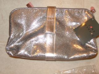 Lot of 2 Jane Marvel Double Cosmetic Bag Silver Glitter Retail $36 50