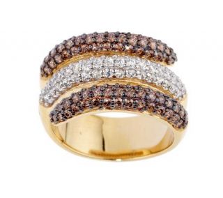 As IsDiamoniq ue 18K Gold Cla d Chocolate Pav e 1.40ct Ring — 