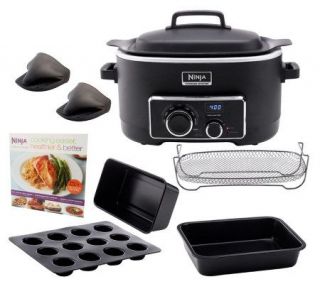 Ninja 3 in 1 6 qt. Nonstick Cooking System with Cookbook and 