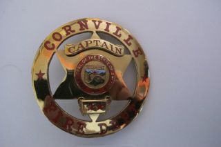 Cornville Arizona Fire Dept Captain Badge Obsolete
