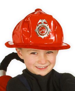Kids Firefighter Fireman Helmet Costume Hat Dressup