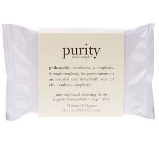 philosophy purity made simple one step facial cloths 45 count