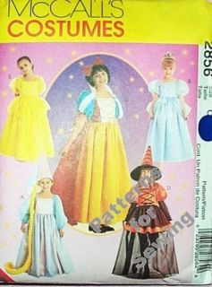 Pattern McCalls Sew Costume Halloween Girl Sz 10 14 Princess Witch