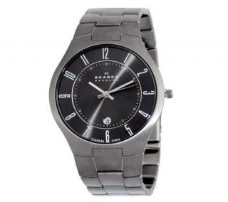 Skagen Mens Gray Titanium Watch w/ Date   J108138