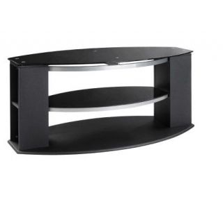48 TV Stand with Black Glass by Office Star —