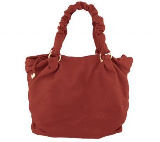Fiore by Isabella Fiore Leather Tote with Ruched Handles —