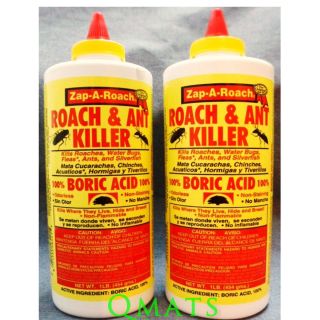 X2 New 16 oz Zap A Roach Boric Acid Roach Ant Killer Water Bug Fleas