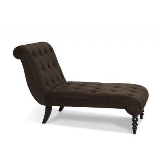 Avenue Six Curves Tufted Chaise Lounge   Chocolate —