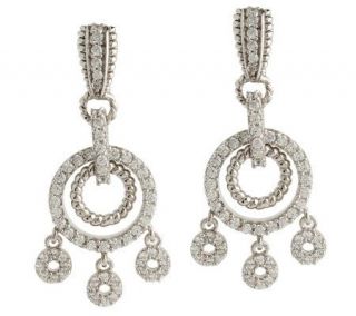 Judith Ripka Double Circle Pierced Earrings —