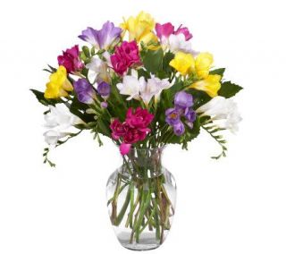 40 Blooms of Fragrant Freesia with Ginger Vaseby ProFlowers — 