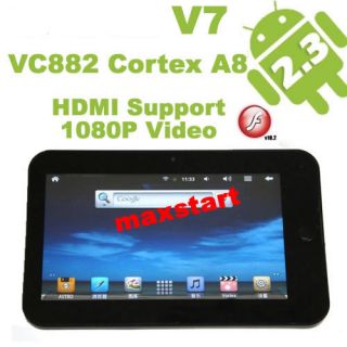 Wopad V7 VC882 Cortex A8 Android 2 3 7 inch Tablet PC Mid HDMI Camera
