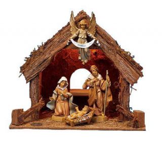 Fontanini 4pc 5 Scale Lighted Nativity Set w/Stable by Roman