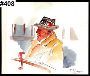 408 McGlades Bar in New York Noel Rockmore 1968 Watercolor Pen