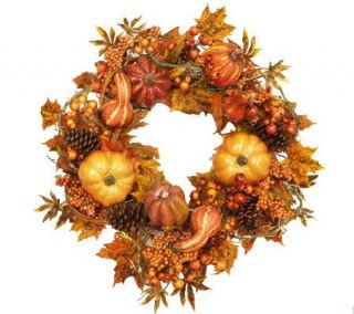 26 Fall Pumpkin Wreath by Valerie —