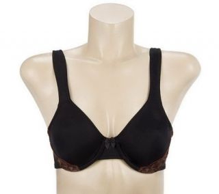 Barely Breezies Microfiber Bra with Contrast Lace Detail   A225947