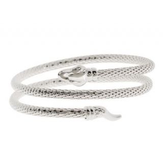 VicenzaSilver Sterling Average Textured Snake Bracelet —