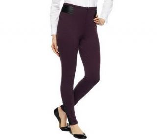 Jennifer Hudson Collection Legging with Faux Leather Trim   A228646