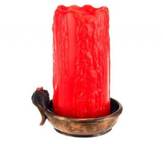 CandleImpressio Holiday Holder and Melted FlamelessCandle with Timer 