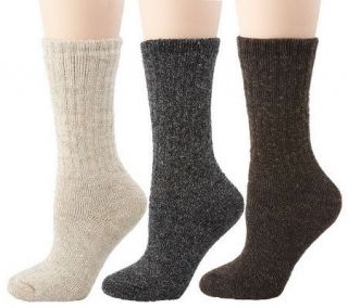 Pair Acrylic Wool Blend Comfort Stretch Socks —