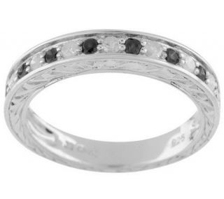 AffinityDiamond Sterling 1/3 ct tw Engraved Detail Stack Rings