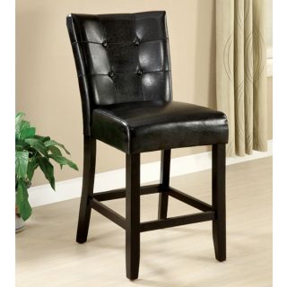 Solid Wood Dark Espresso Counter Height Chairs Set of 2