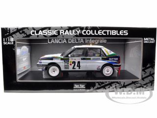Brand new 118 scale diecast model car of Lancia Delta Integrale #24