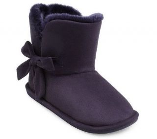 Steve Madden Faux Fur Lined Bow Detail Pull on Boots —