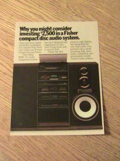 1986 Fisher Audio Advertisement Compact Disc System Ad