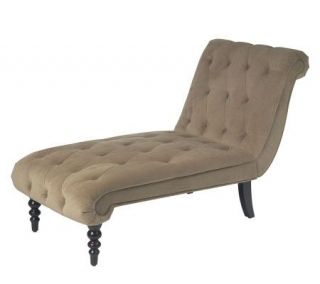 Avenue Six Curves Tufted Chaise Lounge   Coffee —