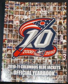 2010 11 Columbus Blue Jackets Yearbook 10th Anniversary