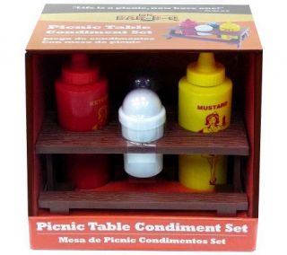 Mr. Bar B Q 5 Piece Picnic Table Condiment Set —