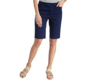 Isaac Mizrahi Live Stretch Fly Front Walking Shorts —