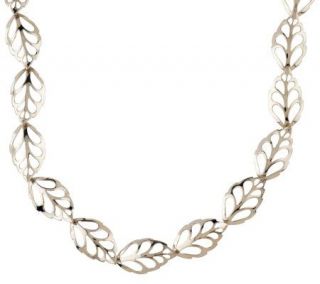 Elizabeth Rand Sterling Adjustable Leaf Necklace —