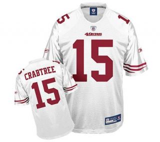 NFL 49ers Michael Crabtree Replica White Jersey —