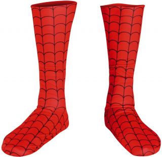 Child Marvel Spiderman Costume Boot Covers