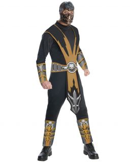 C615 Mens Mortal Kombat Scorpion Ninja Halloween Adult Costume M L XL