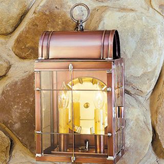 House Exterior Colonial Wall Lantern Copper Brass Outdoor Porch Light
